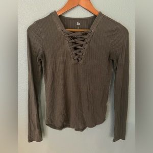 Long Sleeve Green Top